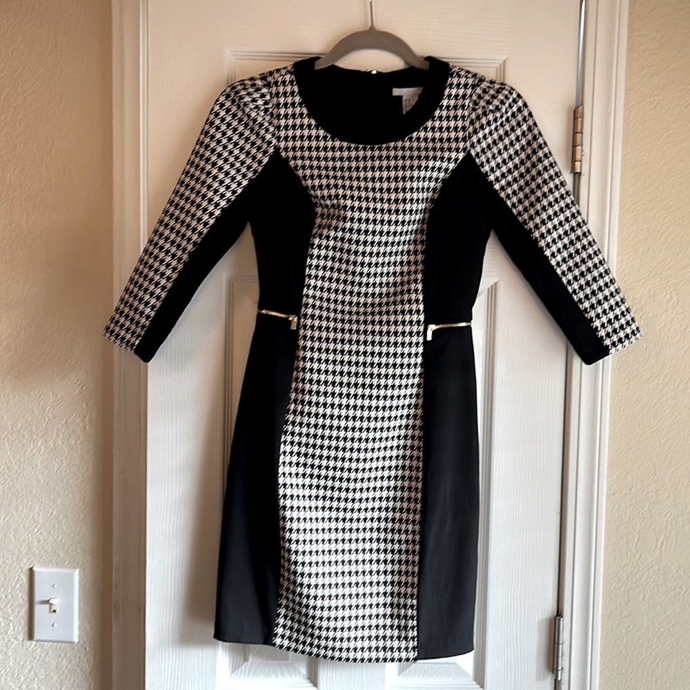 Black & white houndstooth dress
